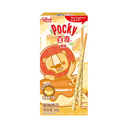 Pocky "Animal Lion" o smaku pudding i banan GLICO 35g | Banh Que Pocky "Animal Lion" Vi Pudding Va Chuoi GLICO 35g x 50szt/ krt